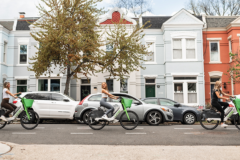women riding bikes